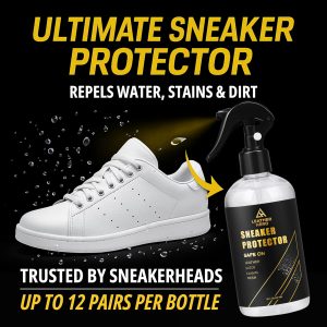 Aerosol protector de zapatillas – (10.6 onzas) protector de zapatos impermeable para zapatos (10 onzas) spray repelente de agua de zapatos blanco y repelente de manchas para lona, malla, cuero y