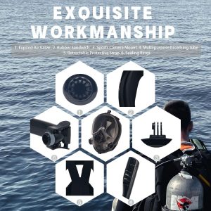 Mini Scuba Diving Tank with Sub-Mask, 0.5L Dive Portable Lungs Kit，Underwater Breathing System for Family, Party and Trip Perfect Professional Diving Packages