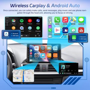 [8 Core Qualcomm 4+64G] for Mazda 3 Axela 2014-2019 Car Radio with Wireless Carplay and Android Auto - 9 Inch 1280 * 720 IPS Touchscreen Android Car Stereo - DSP/GPS/WiFi/SWC + AHD Backup Camera