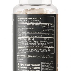 TruHeight Cápsulas de Crecimiento – Nutrición Alta para Suplemento de Crecimiento Natural para Niños y Adolescentes – Vitamina Pediátrica D, K, Calcio y Ashwagandha – Fortaleza Ósea – Vitaminas para