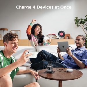 UGREEN Uno 100W USB C Charger, 4-Port GaN Fast Charger with LED Screen, Tech Gifts for Men Women, for MacBook Pro/Air/Neo 2026, iPad Pro, iPhone 17/16, Galaxy S26/S25, Pixel 10/9, Steam Deck, ROG Ally