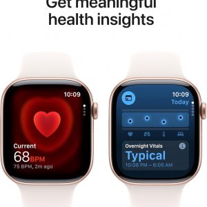 Apple Watch Series 11 [GPS 46mm] Smartwatch with Rose Gold Aluminum Case with Light Blush Sport Band - M/L. Sleep Score, Fitness Tracker, Health Monitoring, Always-On Display, Water Resistant
