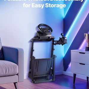 VEVOR Racing Wheel Stand, Adjustable & Foldable Simulator Stand for Logitech G29 G27 G920 G923, Thrustmaster T300RS T300GT T248 TS-PC TSXW Gaming Cockpit,Pedals Simulator NOT Included