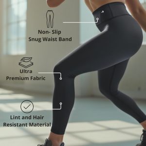 CompressionZ Women's Compression Leggings High Waisted Performance Shaping Gym, Pilates, Travel, Yoga, Workout Pants