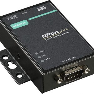 MOXA NPort 5110-1 Port Serial Device Server, 10/100 Ethernet, RS232, DB9 Male