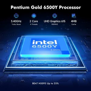 15.6 Inch Laptop Computer, Pentium Gold Processor (Up to 3.4GHz), 8GB RAM, 256GB SSD, 1080P IPS FHD Display, WIFI5, BT5, Type-C, USB 3.2, HDMI, Office Suite, Win11 Laptop for Business & Students