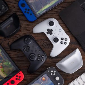 8BitDo Ultimate 2 Bluetooth Controller for Switch/Switch 2 & Windows PC, Switch Pro Controller with TMR Joysticks, Switchable Hall Effect/Tactile Triggers, Vibration and Motion Control - Black