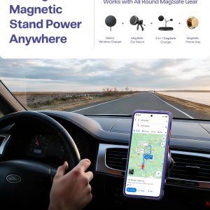 TORRAS Ostand Q3 Air for Samsung Galaxy S26 Ultra Case with 360 Magnetic Stand, Fit for MagSafe, Airbag Cushion, Mil-Grade Drop Tested, Shockproof Phone Case for S26 Ultra 6.9", Violet Surge