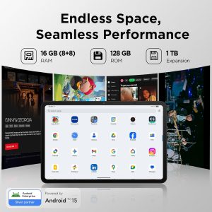 TCL NXTPAPER 11 Gen 2 Android Tablet, 11" Drawing Pad & Digital Notebook, Stylus & Flip Case Included, NXTPAPER 4.0 Display, Android 15, AI Tools, 8+8GB RAM, 128GB Storage, 8000mAh Battery, Gray