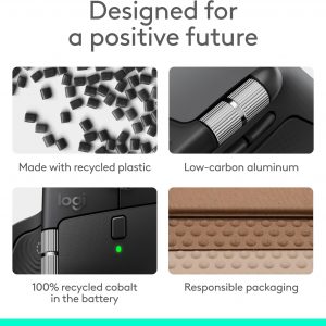 Logitech MX Master 4, Ergonomic Wireless Mouse with Advanced Performance Haptic Feedback, Ultra-Fast Scrolling, USB-C Charging, Bluetooth, Windows, MacOS - Graphite