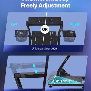 VEVOR Racing Wheel Stand, Adjustable & Foldable Simulator Stand for Logitech G29 G27 G920 G923, Thrustmaster T300RS T300GT T248 TS-PC TSXW Gaming Cockpit,Pedals Simulator NOT Included