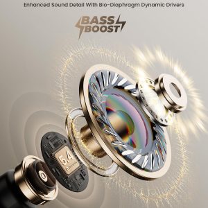 Auriculares in-ear inalámbricos wegear con 4 micrófonos ENC con mejora de llamadas, 40H de reproducción, Bluetooth 5.4, IPX5 a prueba de agua, auriculares verdaderamente inalámbricos para computadoras