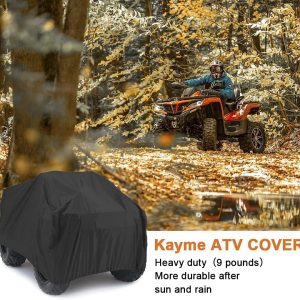 Kayme ATV Cover Waterproof Heavy Duty All Weather, Quad 4 Wheeler Cover Sun Rain Snow Protection, Fits for Honda, Yamaha, Polaris, Suzuki, Kawasaki, Can-Am Arctic Cat, XXXL (100x43x48 inch)