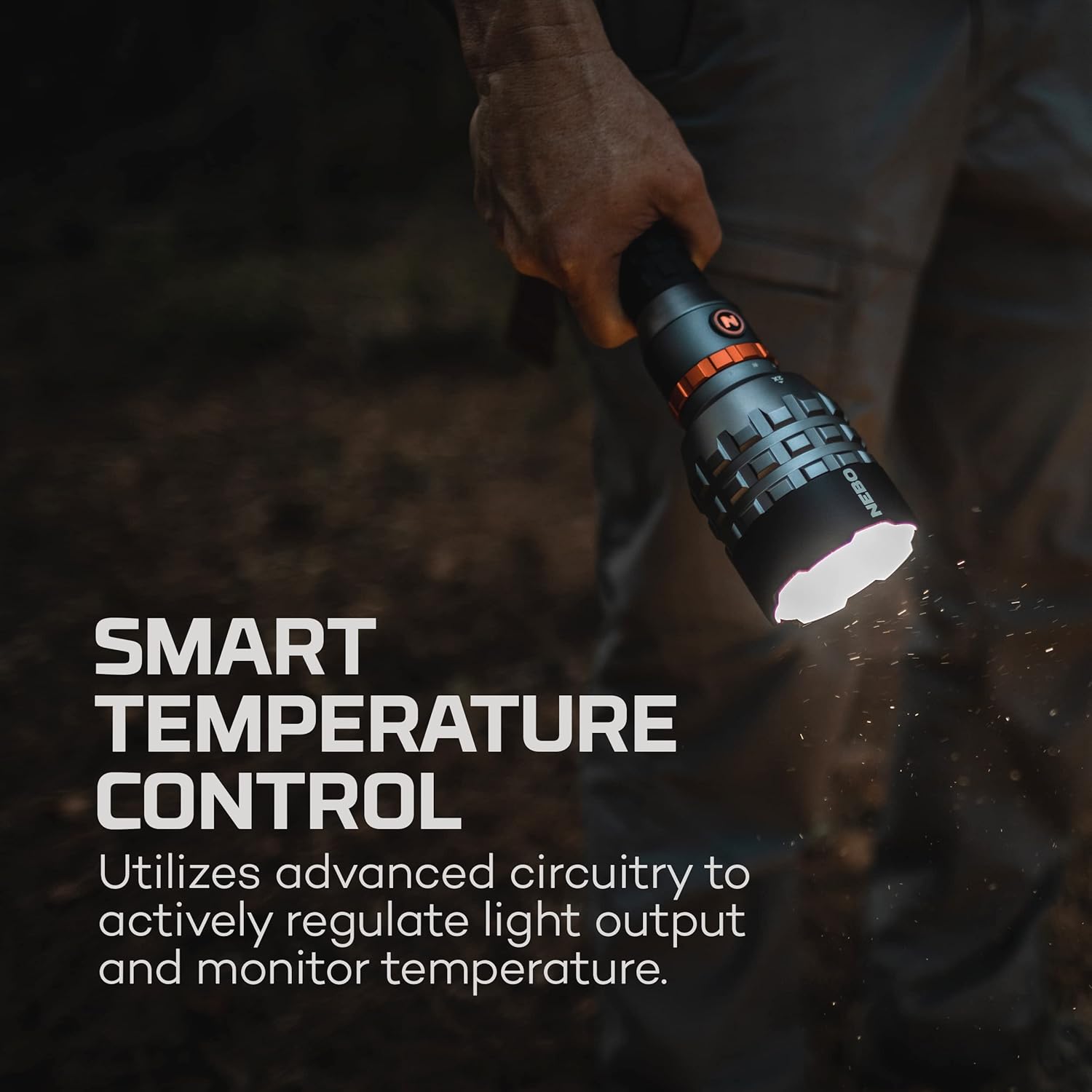 NEBO DAVINCI 18000 - Linterna de dial magnético | 18000 lúmenes, 5 modos de luz, linterna impermeable recargable para senderismo, campamento y caza, defensa personal táctica, incluye cable de carga
