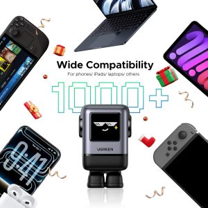 UGREEN Uno 100W USB C Charger, 4-Port GaN Fast Charger with LED Screen, Tech Gifts for Men Women, for MacBook Pro/Air/Neo 2026, iPad Pro, iPhone 17/16, Galaxy S26/S25, Pixel 10/9, Steam Deck, ROG Ally