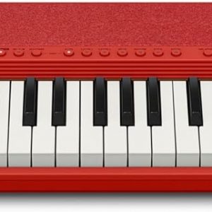 Casio Casiotone CT-S1 – 61-Key Touch-Sensitive Retro Keyboard | Sleek, Portable Design for Beginners to Pros | Stereo Grand Piano + 60 AiX Tones | USB-MIDI Connectivity | Red