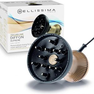 Bellissima Diffon Supreme Diffuser & Curly Hair Dryer - XL Diffuser for Long Waves, Curls, Coils - Cool Button - Anti-Frizz Technology