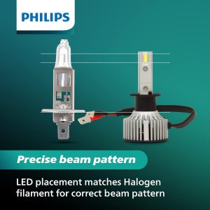 Philips UltinonSport H1 LED Bulb for Fog Light and Powersports Headlights, 2 Pack