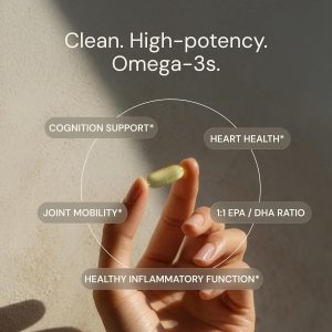 Blueprint Bryan Johnson Omega-3 - Vegan Algae Omega 3 Supplement with EPA/DHA - 800mg Plant-Based for Brain, Heart & Joint Support - High Absorption Triglyceride Form - 1:1 EPA/DHA