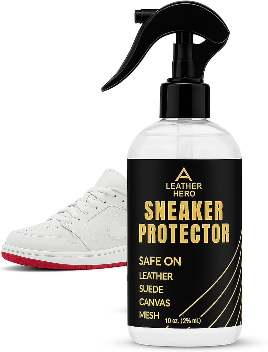 Aerosol protector de zapatillas – (10.6 onzas) protector de zapatos impermeable para zapatos (10 onzas) spray repelente de agua de zapatos blanco y repelente de manchas para lona, malla, cuero y