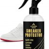 Aerosol protector de zapatillas – (10.6 onzas) protector de zapatos impermeable para zapatos (10 onzas) spray repelente de agua de zapatos blanco y repelente de manchas para lona, malla, cuero y