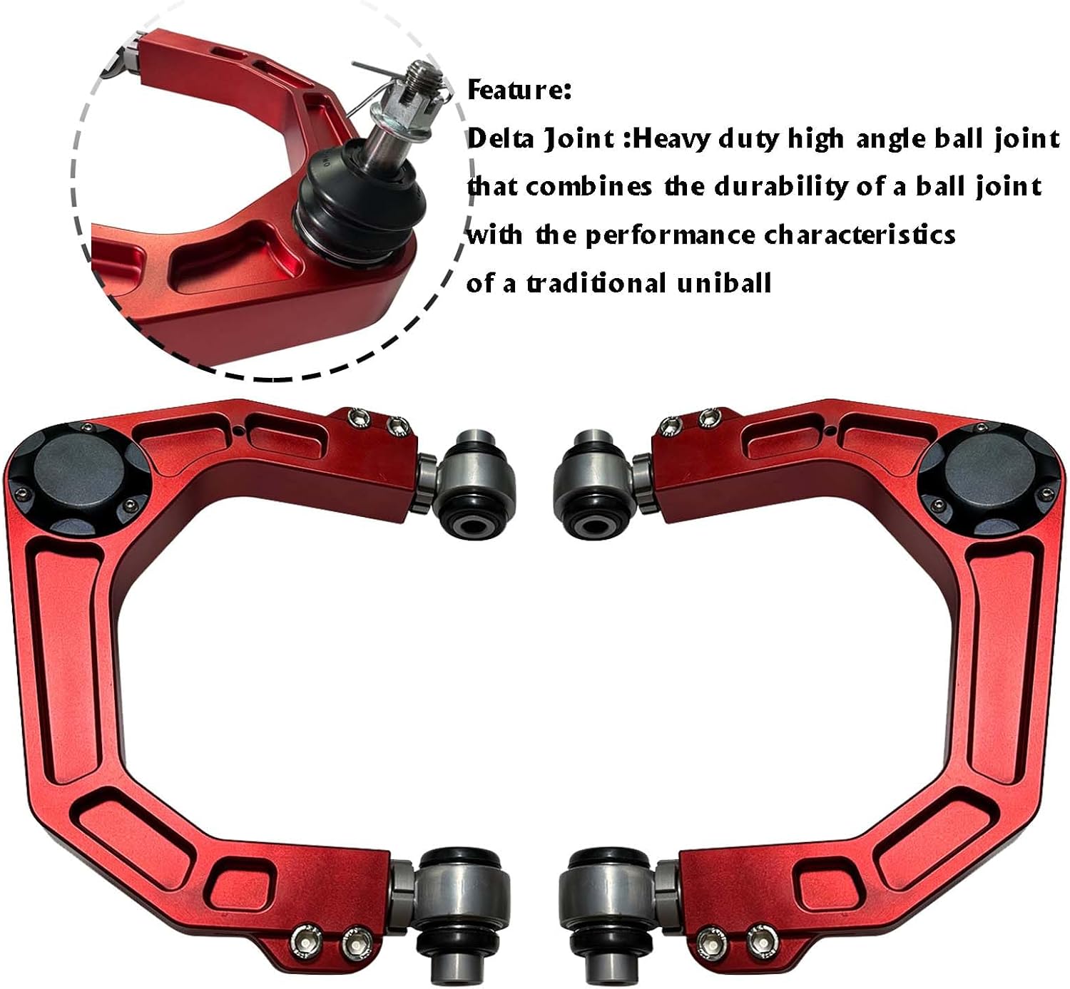 BST BSSP Par de brazos de control superiores delanteros para Toyota 4Runner FJ Cruiser 2003-2022 Kit de elevación de 2-4 pulgadas CNC 6061 aluminio billeteado forjado suspensión levantada UCA para