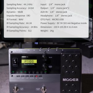 MOOER GE150 Pedal Multiefectos de Modelado de Amplificador de Guitarra Eléctrica Procesador Portátil de Múltiples Efectos con Expresión y Carga IR para Espectáculos en Vivo, Transmisión en Vivo