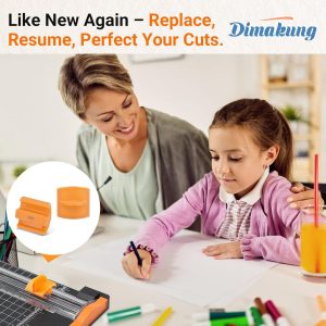 157400-1001 TripleTrack Blade for Fiskars SureCut & Precision Paper Trimmer, Paper Cutting Style I Titanium Blades Replacement for Fiskars Portable Craft Paper Cutter Trimmer, 2 PCS