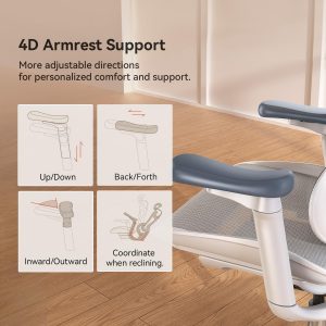 SIHOO Doro C300 Ergonomic Office Chair with Ultra Soft 3D Armrests, Dynamic Lumbar Support for Home Office Chair, Adjustable Backrest Desk Chair, Swivel Big and Tall Computer Chair (Grey)