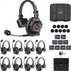 SYNCO XTalk X9 Full Duplex AEC Wireless Intercom Headset System Support 2.4GHz 9 Personas Equipo Comunicación, 350M/1148FT Monitoreo en tiempo real, 24 horas de duración de la batería