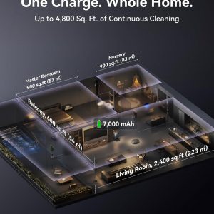 NARWAL Flow 2 Robot Vacuum and Mop Combo, 31,000Pa Suction, FlowWash Self-Cleaning Mop, AI Object Recognition, Self-Emptying & Refilling, 212℉ Hot Water Mop Washing & Drying, Tangle-Free Design