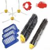 Kit de piezas de repuesto cepillo batidor flexible de cerdas y filtro Aero Vac y cepillo lateral compatible con iRobot Roomba 600 Series 595 610 614 618 620 630 640 650 660 680 685 690 692 694 695