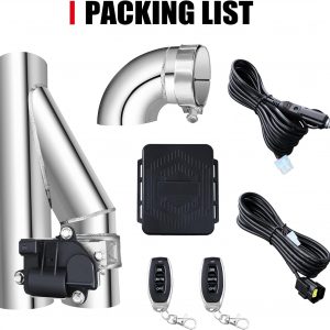2.5 Inch Electric Exhaust Cutout with Elbow Valved Muffler Valvetronic Exhaust Valve Kit