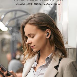 Auriculares in-ear inalámbricos wegear con 4 micrófonos ENC con mejora de llamadas, 40H de reproducción, Bluetooth 5.4, IPX5 a prueba de agua, auriculares verdaderamente inalámbricos para computadoras