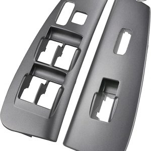 Power Door Window Switch Bezel Cover | Compatible with 2003-2008 Toyota Matrix Pontiac Vibe Accessories Front Driver and Passenger Side | Replaces 74232-01030 (Gray)
