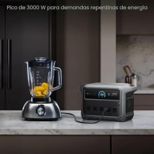 Anker SOLIX C1000 Gen 2 Estación de energía portátil, generador solar de 2,000 W (pico 3,000 W), carga completa en 49 minutos, batería LiFePO4 de 1,024 Wh para respaldo del hogar, cortes de energía y campamento (panel solar opcional)