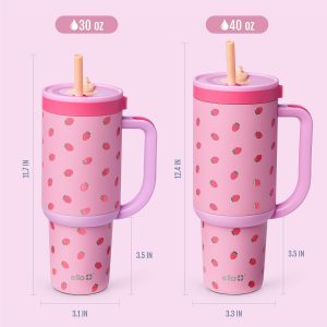 Ello Oasis 30oz Stainless Steel Tumbler - Strawberries