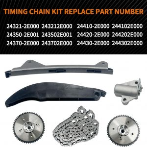 24321-2E000 Timing Chain Kit with Intake and Exhaust VVT Gear Compatible with Kia Soul 2.0L 2012-2013/Hyundai Elantra 1.8L 2011-2014