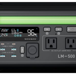 Segway Lumina 500 Portable Power Station with LiFePO4 Battery, 512Wh 9-Port PowerHouse, 600W AC Output Solar Outdoor Generator (Solar Panel Optional),100W USB-C PD Output