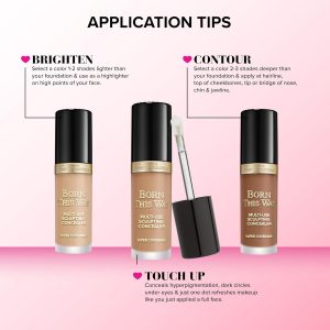 Too Faced Born This Way Super Coverage Multi-Use Concealer | Full Coverage, Non-Comedogenic, Oil Free + Long Lasting Concealer | Hyaluronic Acid, Coconut Water + Alpine Rose