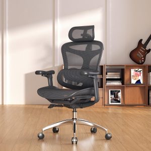 SIHOO Doro C300 Ergonomic Office Chair with Ultra Soft 3D Armrests, Dynamic Lumbar Support for Home Office Chair, Adjustable Backrest Desk Chair, Swivel Big and Tall Computer Chair Black