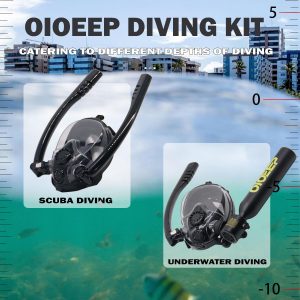 Mini Scuba Diving Tank with Sub-Mask, 0.5L Dive Portable Lungs Kit，Underwater Breathing System for Family, Party and Trip Perfect Professional Diving Packages