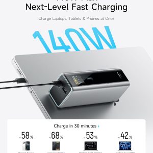 CUKTECH 15 Ultra Power Bank para Laptop, Cargador Portátil de 20,000mAh 140W, Pantalla Inteligente, Batería Externa para Trabajo al Aire Libre y Viaje, para iPhone 16/15, MacBook, Samsung y Más