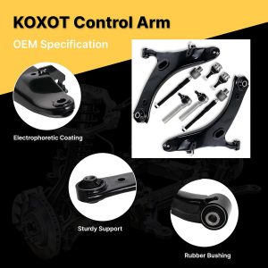 8 Piezas Brazo de Control Delantero Inferior Interior Exterior Extremo de Barra de Dirección, Compatible con Subaru 2016 2017 Crosstrek, 2013 2014 2015 XV Crosstrek K623560 K623561 ES3712