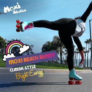 Moxi Beach Bunny Roller Skates for Women - Colorful, Precision-Fit Skate with High-Rebound Wheels, Moisture-Wicking Lining & Padding, Roller Skates