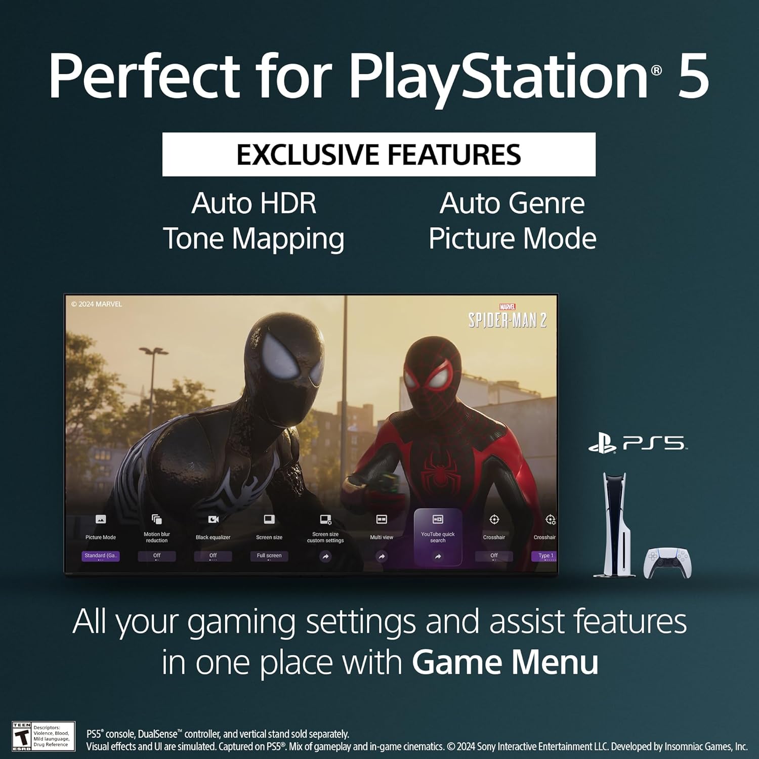 Sony 65 Inch OLED 4K Ultra HD TV BRAVIA 8 Smart Google TV with Dolby Vision HDR and Exclusive Features for PlayStation 5 (K-65XR80)
