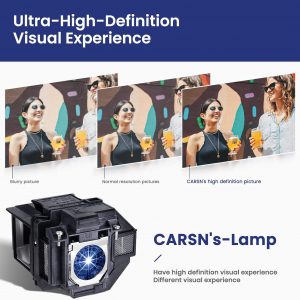 CARSN V13H010L96 for EPSON Elplp96 2100 2150 1060 660 760hd VS250 VS350 VS355 EX9210 EX9220 EX3260 EX5260 EX7260 X39 W39 S39 109W Replacement Projector Bulb Replacement