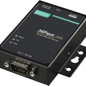 MOXA NPort 5110-1 Port Serial Device Server, 10/100 Ethernet, RS232, DB9 Male