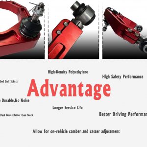 BST BSSP Par de brazos de control superiores delanteros para Toyota 4Runner FJ Cruiser 2003-2022 Kit de elevación de 2-4 pulgadas CNC 6061 aluminio billeteado forjado suspensión levantada UCA para