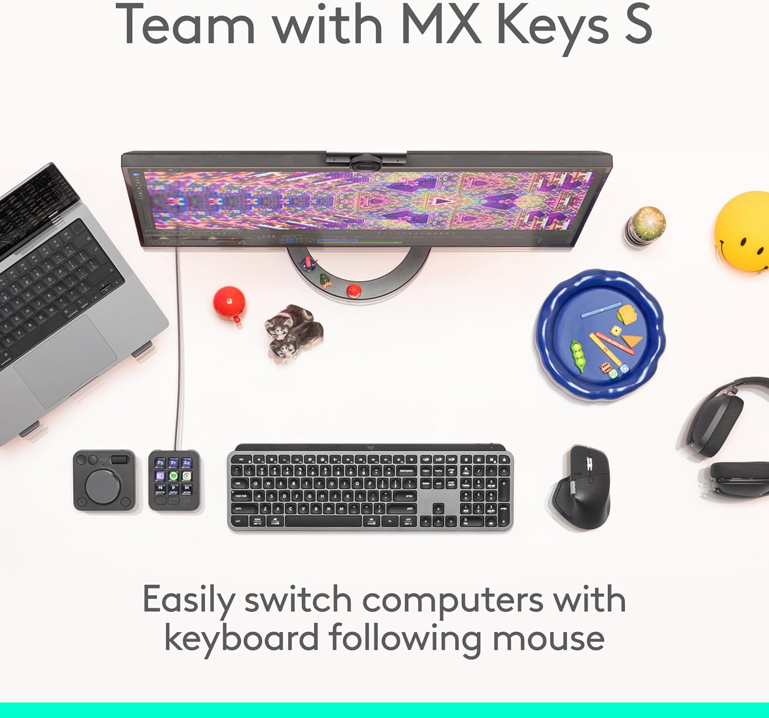 Logitech MX Master 4, Ergonomic Wireless Mouse with Advanced Performance Haptic Feedback, Ultra-Fast Scrolling, USB-C Charging, Bluetooth, Windows, MacOS - Graphite